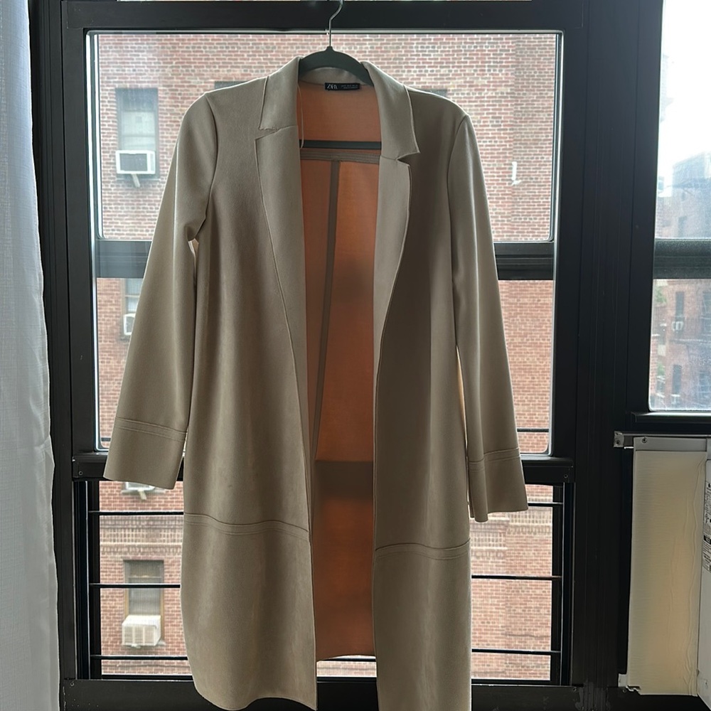 Zara long jacket duster size small